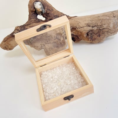 《水晶消磁淨化盒》-原木方形2