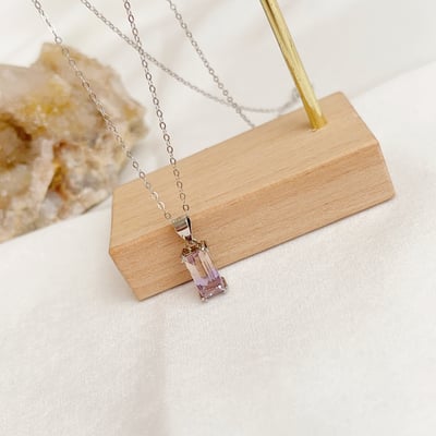 簡約紫黃晶小項鍊3