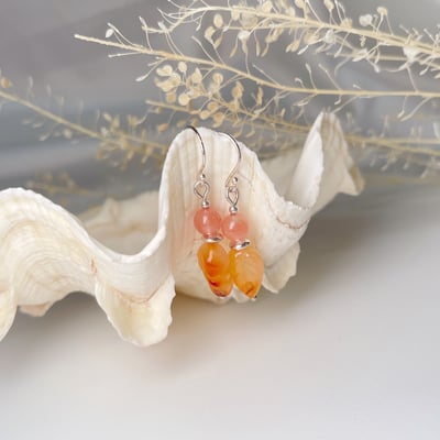 蜜糖玉髓葉子耳環4