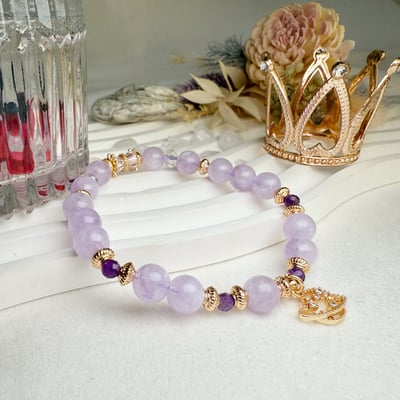 貴人/頂輪能量-《8mm星球薰衣草紫晶手鍊》3