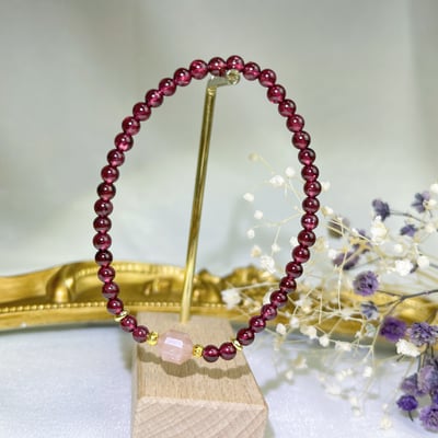 設計款-橙月光紫牙烏手鍊4