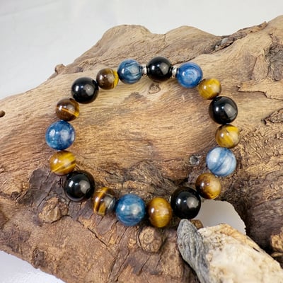 擋煞/招財-《藍晶虎眼黑曜石手鍊》4