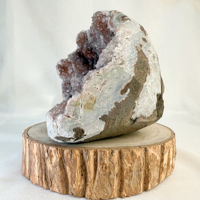 聚財聚氣/淨化磁場-《變種紅底晶洞原礦擺件》6