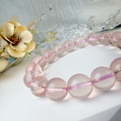 好人緣/正能量-《頂級六芒星效應粉晶手鍊》2