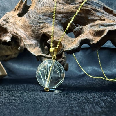 稀有高檔/金銀絲-《全淨體金銀鈦晶項鍊》14