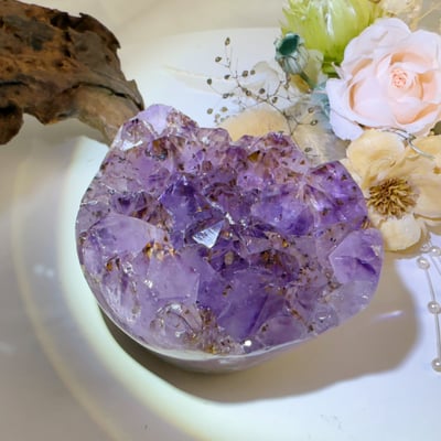 聚財聚氣/財富能量-《紫鈦原礦紫晶花原礦》7