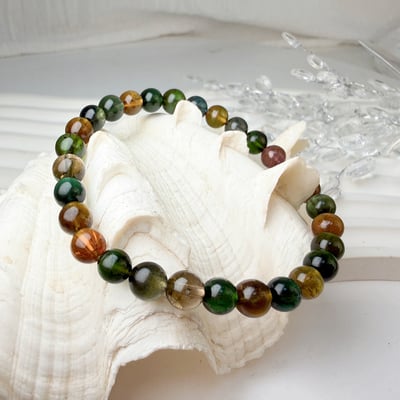 珍藏級-《6mm透體濃色碧璽手鍊》-26