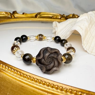 避邪擋煞/招財/健康-《銀曜花金沙茶晶手鍊》3