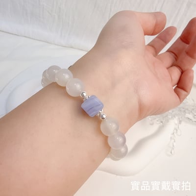 貴人/靜心-《銀飾蓮花白玉髓手鍊》6