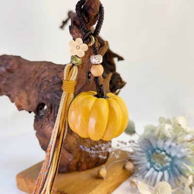 招福避邪-《黃金檀 金瓜原木吊飾》2