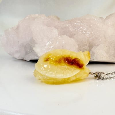 避邪擋煞/招財納福-《金錢龜琥珀蜜蠟項鍊》3