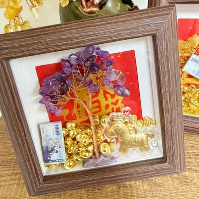 招財/貴人/開運-《水晶樹相框招財擺件》6