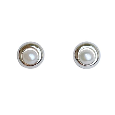輕奢珠寶-《銀圈珍珠耳針》1