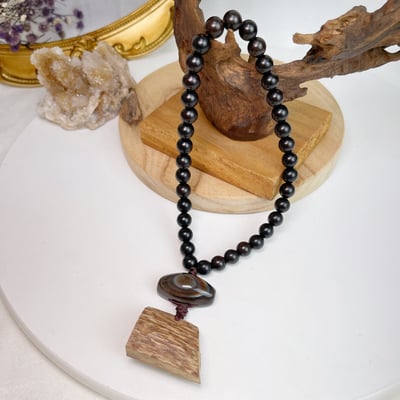 收藏級-《野生沉香原木塊·天珠吊飾》3