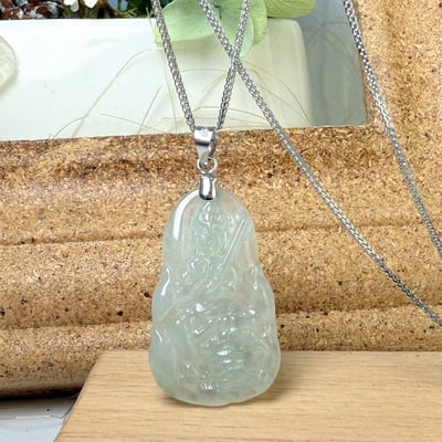 智慧呈祥/考運提升-《冰種翡翠文殊菩薩項鍊》4