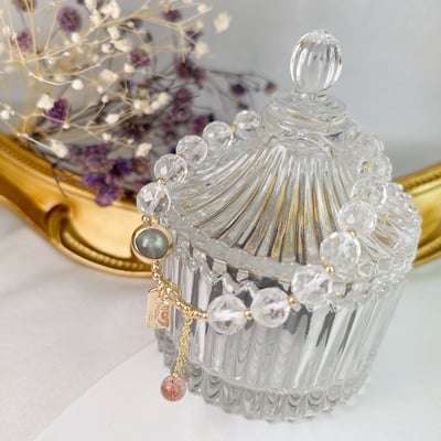 除穢/化煞/健康-《鑽石切割面白水晶手鍊》4