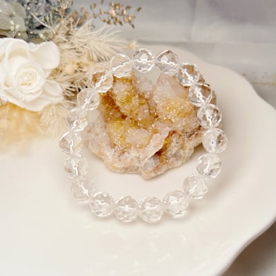 10mm激光料白水晶手珠1