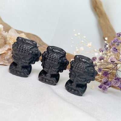 媽祖護佑/吉祥平安-《黑曜媽祖原礦雕件》2