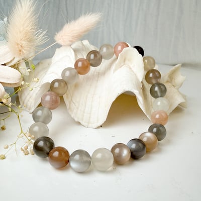 正能量/安穩平靜-《8mm療癒系彩色月光石手鍊》2