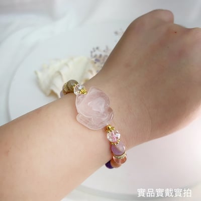 全方位功效/狐狸手鍊-《星光粉狐狸多寶水晶手鍊》6