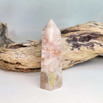 平衡能量/好氣色-《櫻花瑪瑙原礦晶柱》A3