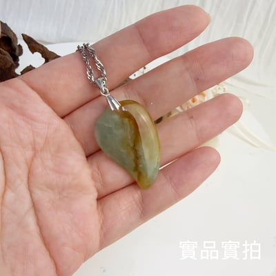 平安/招財《緬甸玉黃翡一葉致富項鍊》6