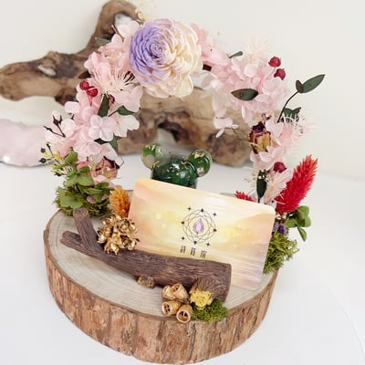 事業發展/招財招貴人-《金箔碧玉抱心熊名片座》6