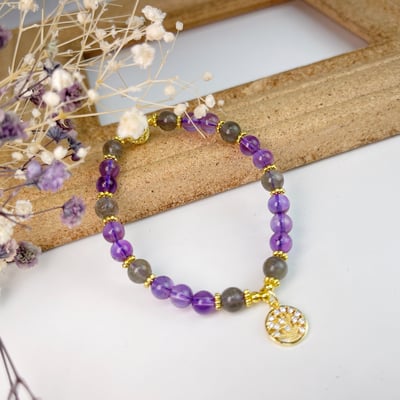 生命之樹紫晶拉長石手鍊2