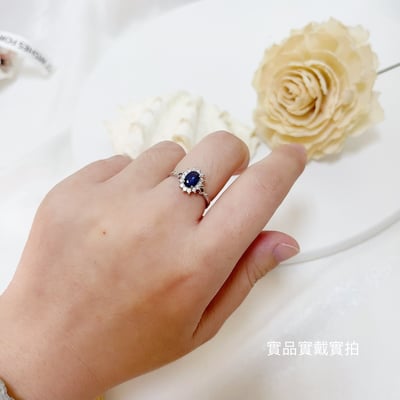 無燒/高貴/藍寶石-《經典鑽花無燒藍寶戒指》7