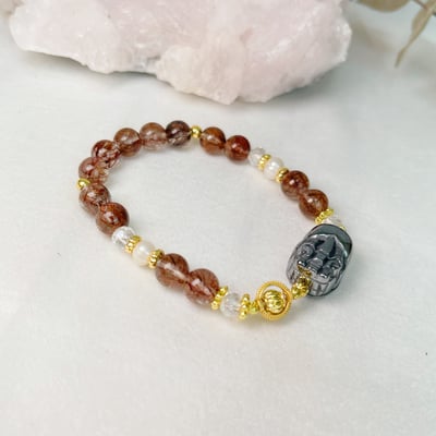 鈦赫茲貔貅·紅銅鈦手鍊3