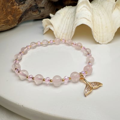 桃花運/貴人多-《魚尾粉晶手鍊》4