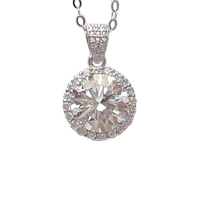 鑽石項鍊/完美工藝-《八心八箭莫桑鑽石項鍊/5克拉》1