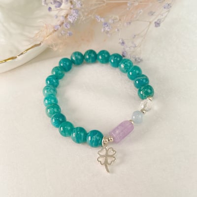 心願達標、運氣爆棚-《薰衣草紫晶斑馬天河手鍊》4