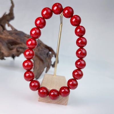 招財&擋煞-《10mm整圈礦體硃砂手鍊》3