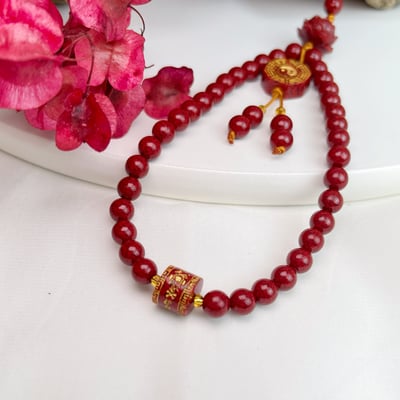 招財&擋煞-《晶體硃砂蓮花八卦吊飾》4