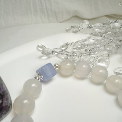 貴人/靜心-《銀飾蓮花白玉髓手鍊》3