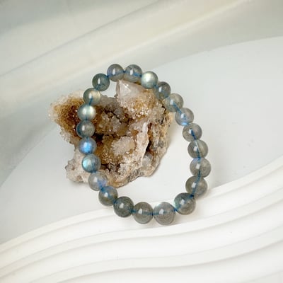 消除負能量/靜心/安定-《高閃料冰拉長石手鍊》2