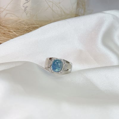 心靈能量-《蛋面海藍寶石男戒》13