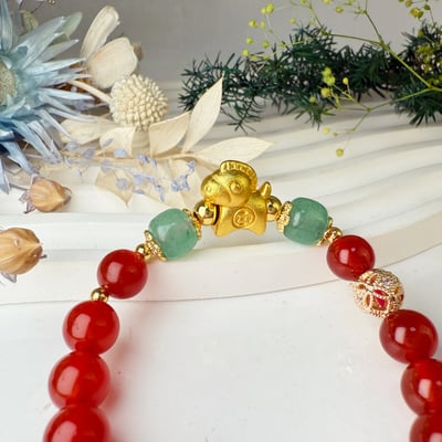 健康/平安-《馬上有錢紅玉髓手鍊》4