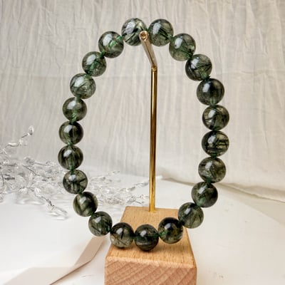 事業/正能量/穩定-《8.5mm高品綠髮晶手鍊》4