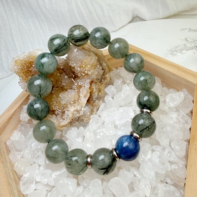 事業/正能量/穩定-《綠髮藍晶事業型手鍊》2