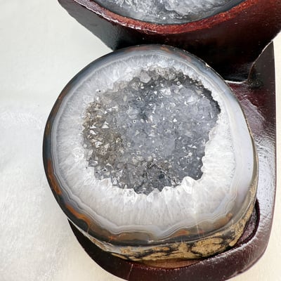 聚財/聚氣/高磁場-《瑪瑙晶洞聚寶盆擺件》2