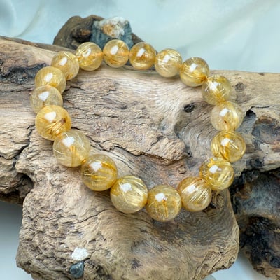 稀有/高檔/滿絲-《11mm清透料鈦晶手鍊》2