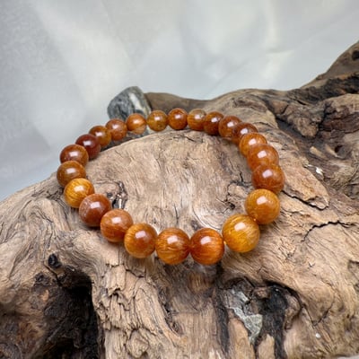 健康/招財-《8mm滿絲透料紅銅鈦手鍊》5