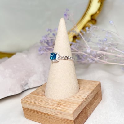 糖塔海藍寶戒指3