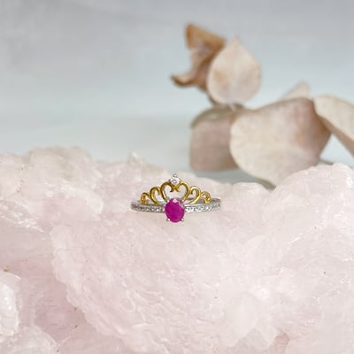 自信魅力/創造幸福-《輕奢皇冠無燒紅寶戒指》3