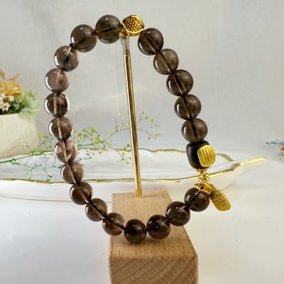 避邪擋煞/招財/健康-《原木經文茶晶福氣手鍊》3