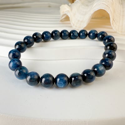 心靈力量/財富豐盈-《8mm藍晶石素圈手鍊》5