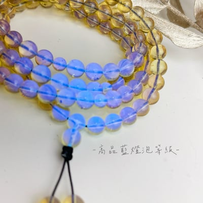 招財/擋煞/安神定魄-《6mm天然藍珀琥珀108唸珠》6
