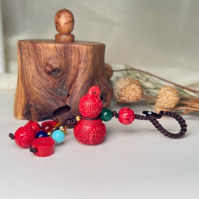 避邪擋煞/開運招財-《福氣葫蘆硃砂·辰砂吊飾》4